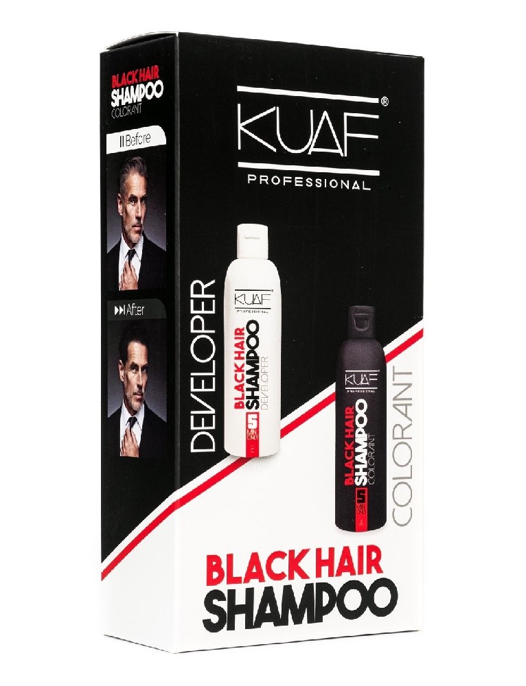 Kuaf Beyaz Saç Kapatıcı Siyah Şampuan - Black Hair Shampoo 250 ML X 2