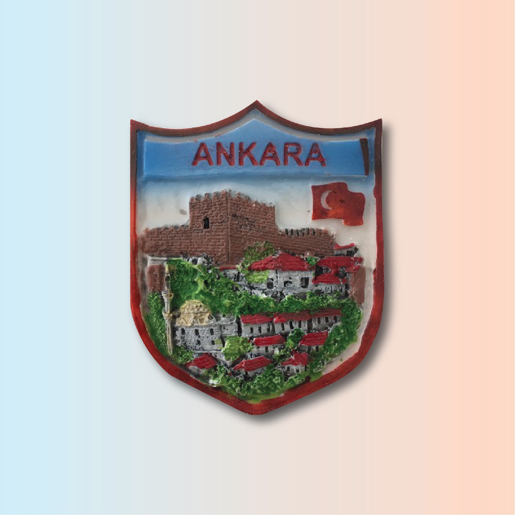 Ankara Kale Temalı Polyester Magnet