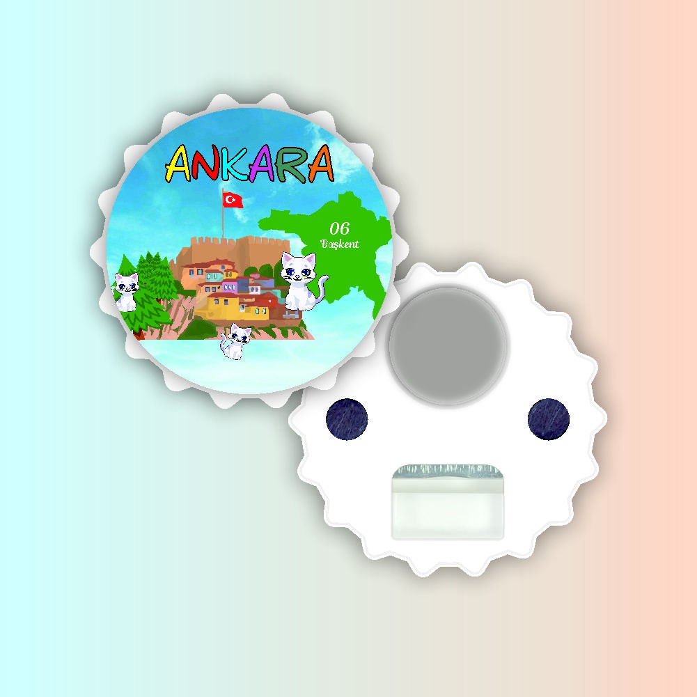 Ankara Temalı 77 mm Standart Magnet Açacak