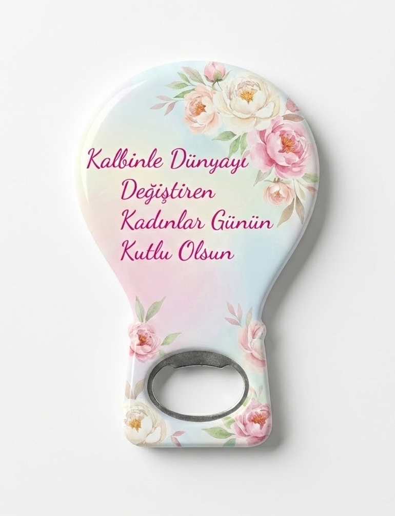 Kadınlar Günü Balon Magnet Şişe Açacağı