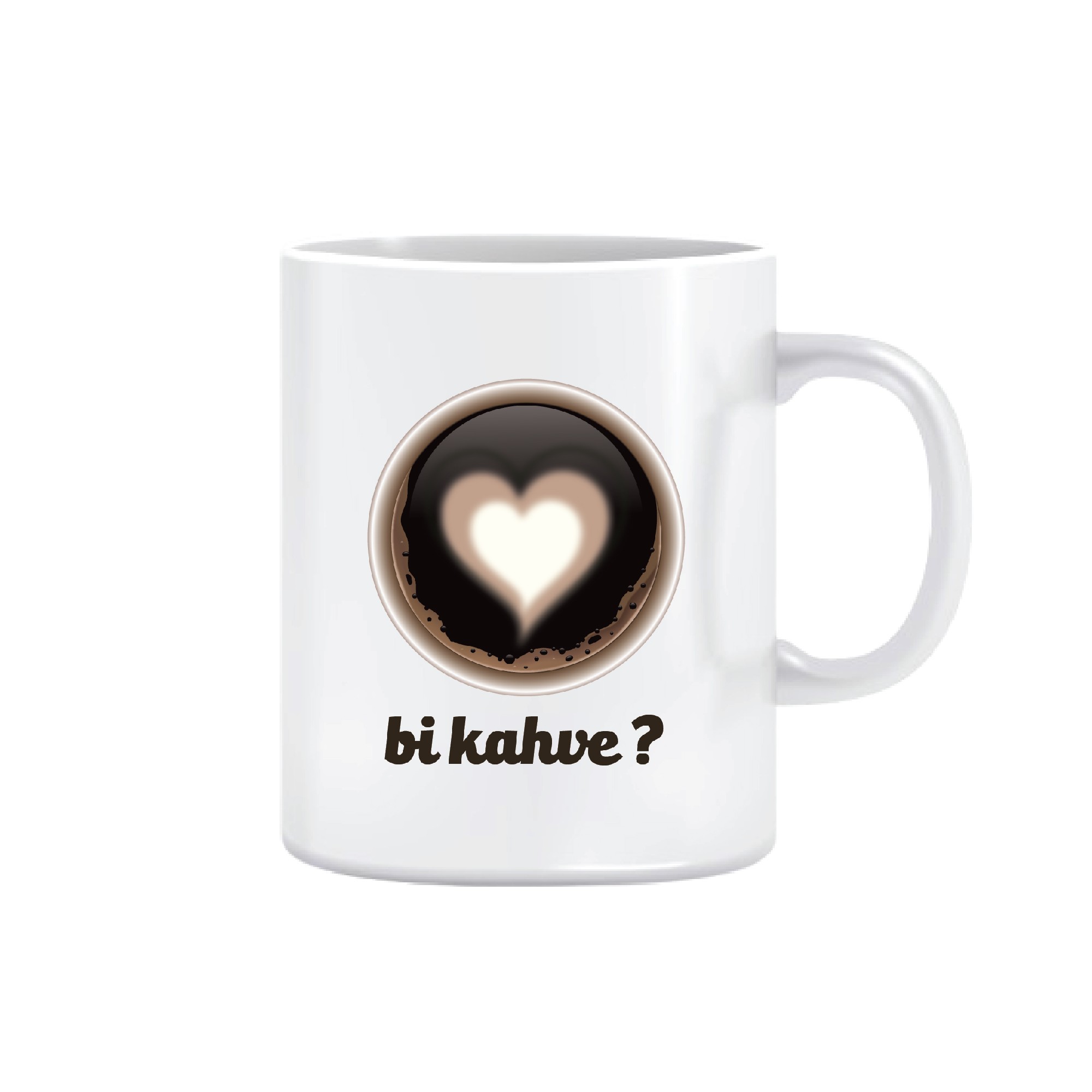 Kahve Temalı Kupa Bardak