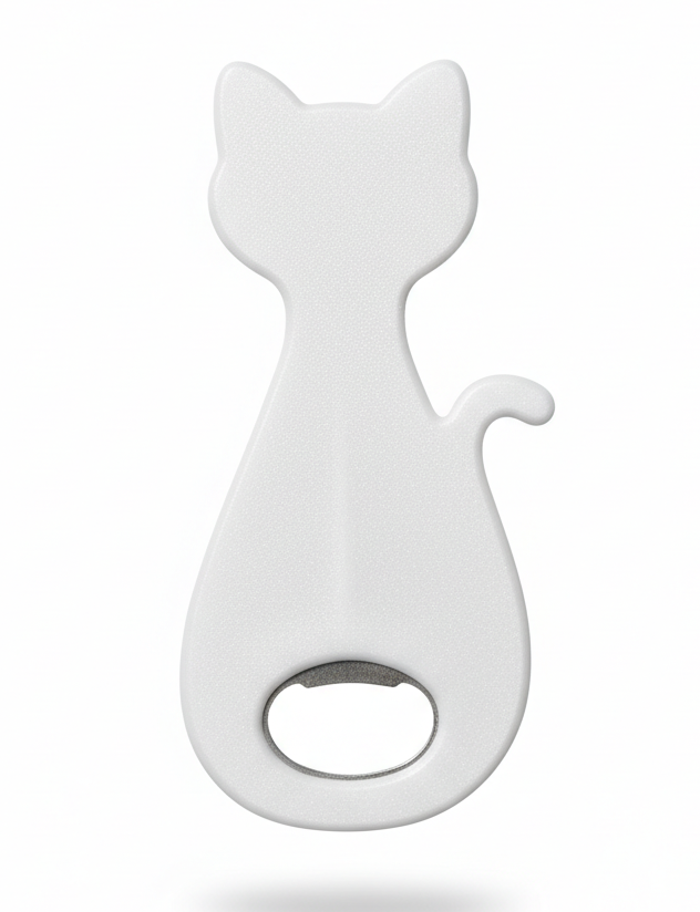 Baskısız Kedi Magnet Şişe Açacağı