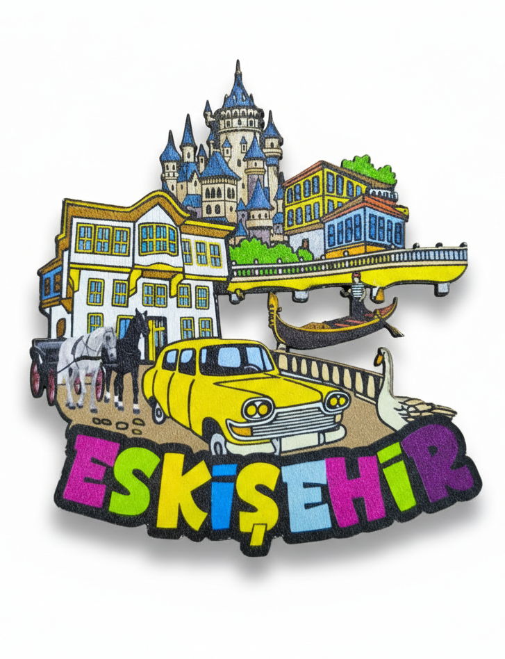 Eskişehir Temalı Ahşap Magnet