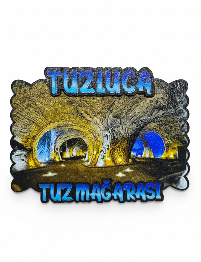 Tuzluca Tuz Mağarası Temalı Ahşap Magnet