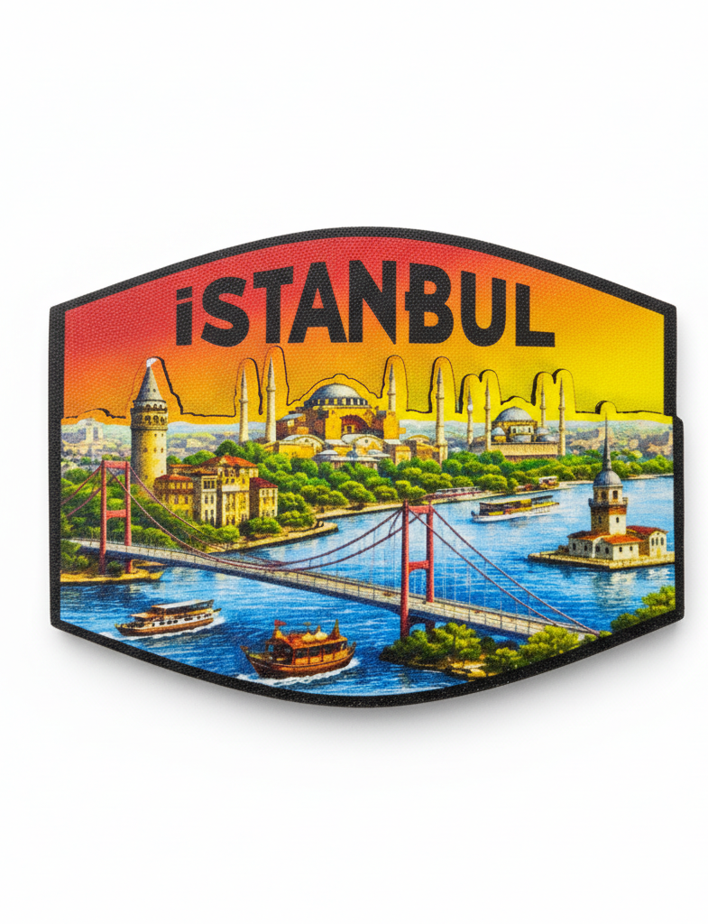 İstanbul Boğaz Manzarası Temalı Ahşap Magnet